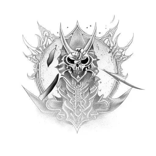 espada com capa tattoo design idea