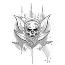 espada com capa tattoo design idea