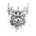 espada com capa tattoo design idea