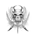 espada com capa tattoo design idea