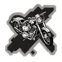 a card game with a skull and a harley-davidson motorcycle tattoo design idea