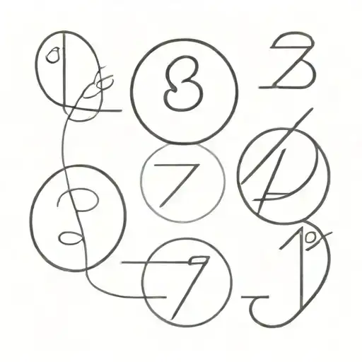 the numbers 7, 18, 28 and 13 tattoo design idea