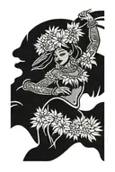 hula girl tattoo design idea