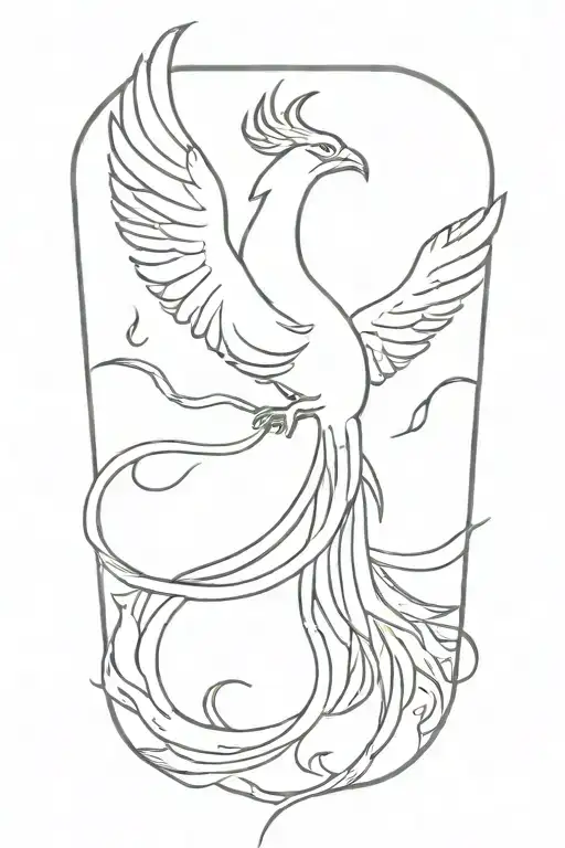 Phoenix rising tattoo design idea