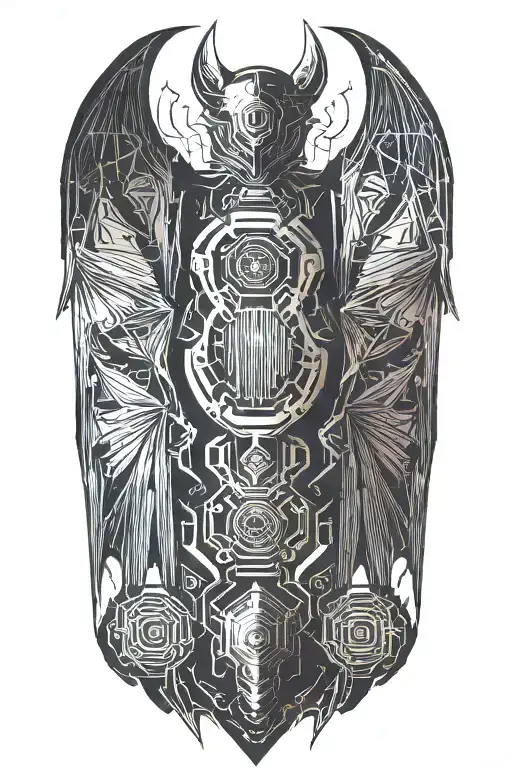 Bat Wings With tattoo design idea