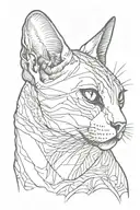 an sphinx cat sketch style tattoo tattoo design idea