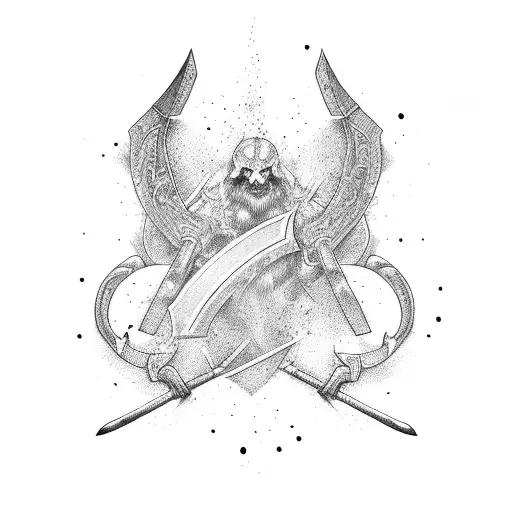 axe tattoo design idea