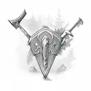 axe tattoo design idea