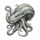 kraken eating shoulder tattoo tattoo design idea