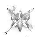 Cave Diving Arrow tattoo design idea