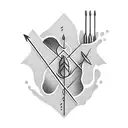 Cave Diving Arrow tattoo design idea