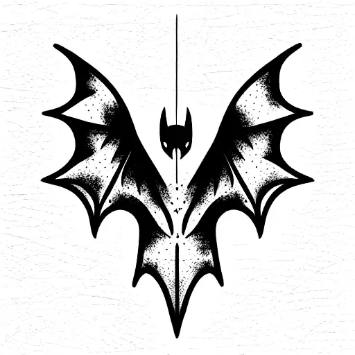 bat skeleton wings  tattoo design idea