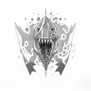 zombie shark tattoo design idea