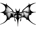 bat skeleton wings  tattoo design idea