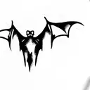 bat skeleton wings  tattoo design idea