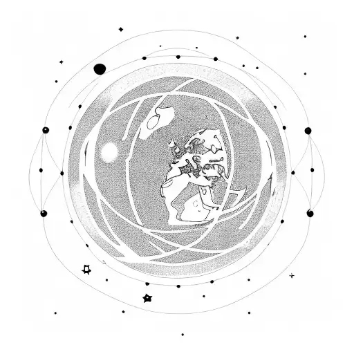 planet J1407b tattoo design idea