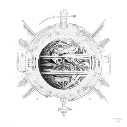 planet J1407b tattoo design idea