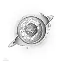 planet J1407b tattoo design idea