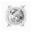 planet J1407b tattoo design idea