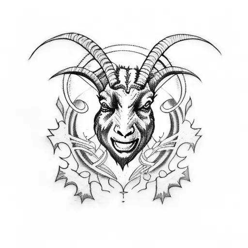 slipknot goat tattoo design idea