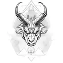 devil goat tattoo design idea