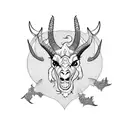 devil goat tattoo design idea