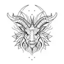 devil goat tattoo design idea