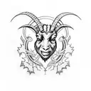 slipknot goat tattoo design idea