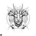 slipknot goat tattoo design idea