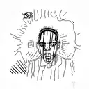 basquiat tattoo design idea