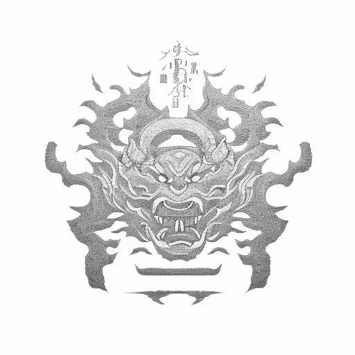 japanese, kanji, code, bushido, black, shrine tattoo design idea