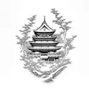 japanese, kanji, code, bushido, black, shrine tattoo design idea