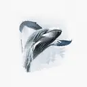 humpback whale and a diver tattoo design idea
