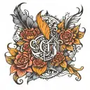 M.L. Signature tattoo design idea