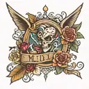 M.L. Signature tattoo design idea