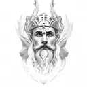 Greek God Zeus tattoo design idea
