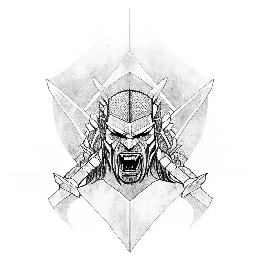 henry cavill the witcher tattoo design idea