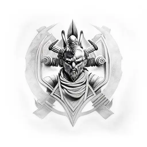 ares god of war tattoo on tricep and shoulder tattoo design idea