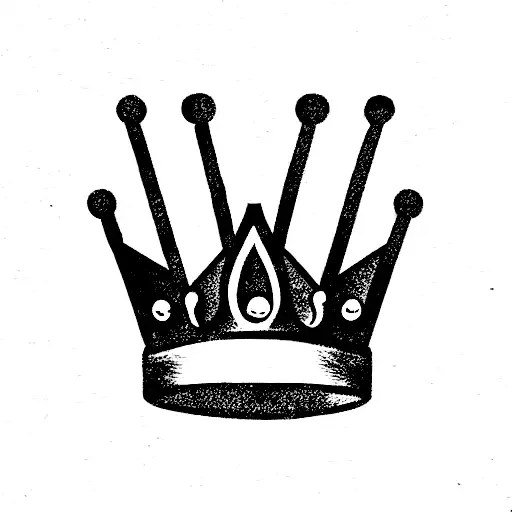 sad prince with a broken crown tattoo design idea