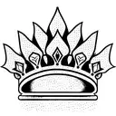 throne with a broken crown tattoo design idea