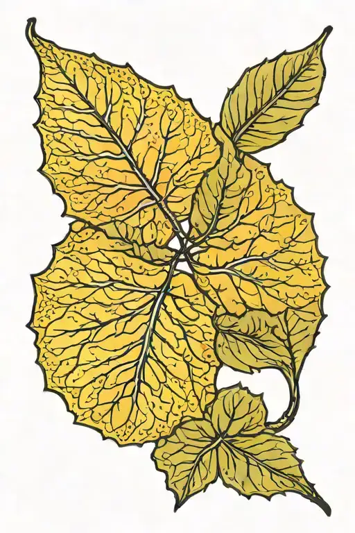 Aspen leaf tattoo design idea