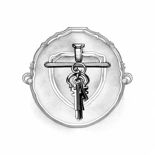 oyster with skeleton key tattoo design idea