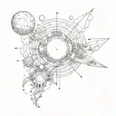 the universe is expanding to a point tattoo design idea