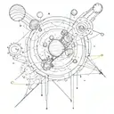 the universe is expanding to a point tattoo design idea