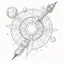 the universe is expanding to a point tattoo design idea