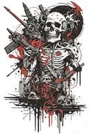 valley of the shadow of death angel tattoo design idea