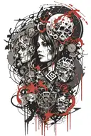 valley of the shadow of death angel tattoo design idea