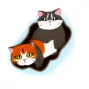 Calico cat in simpsons style no background tattoo design idea