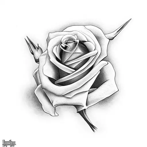 bone hands and roses tattoo design idea