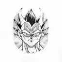 Vegeta  tattoo design idea